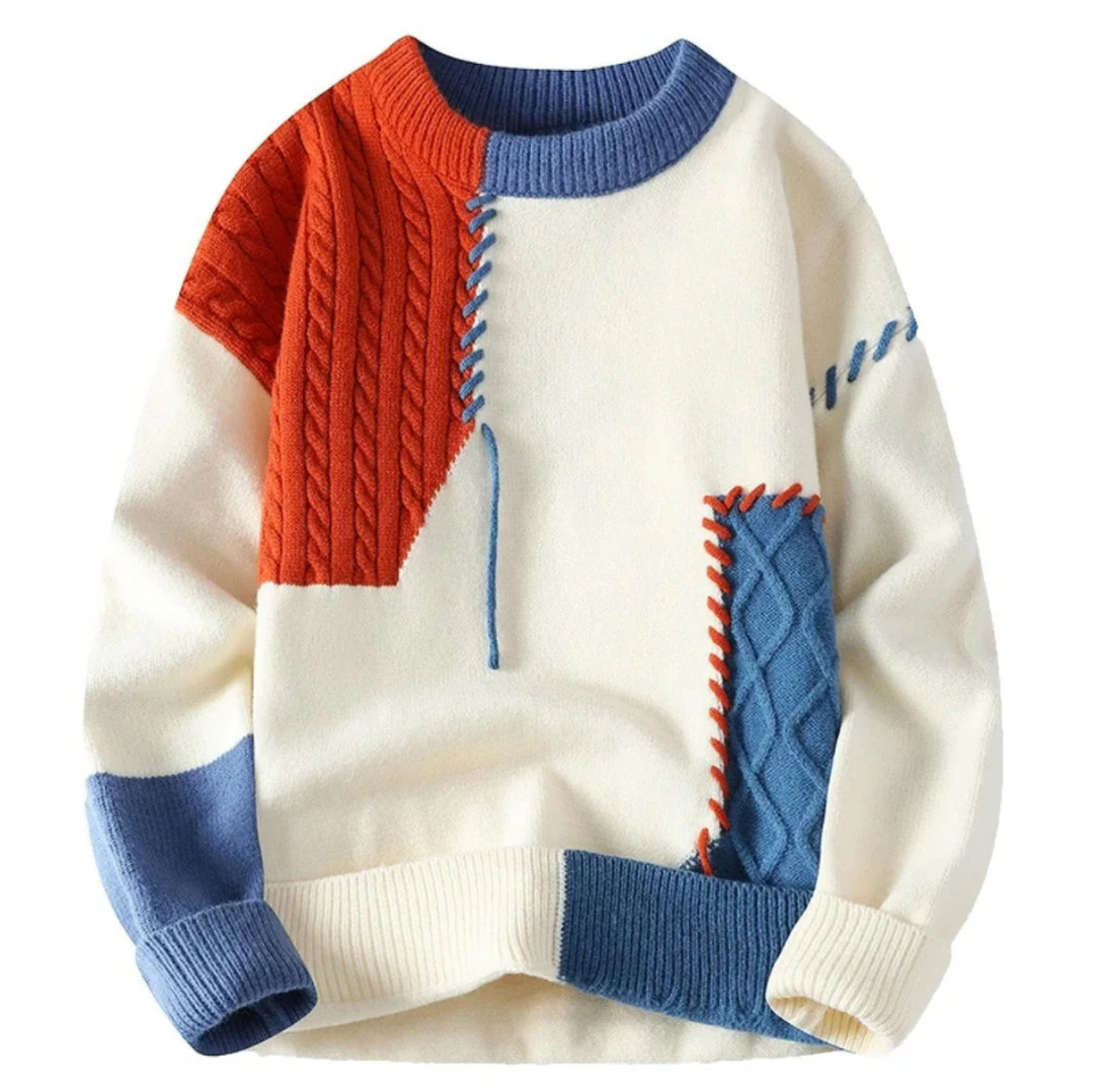 BRUNETTA™ | Colorful Patchwork Knit Sweater