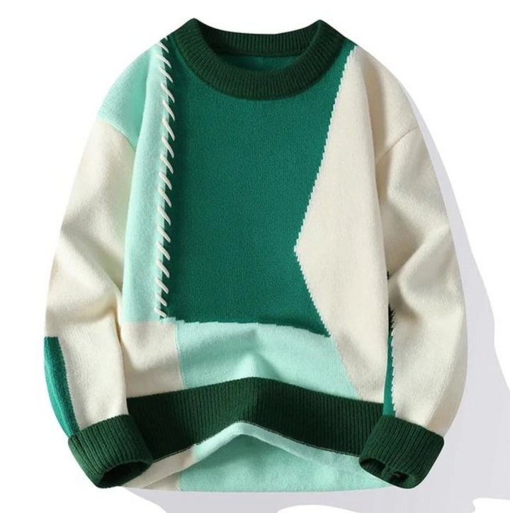 BRUNETTA™ | Colorful Patchwork Knit Sweater