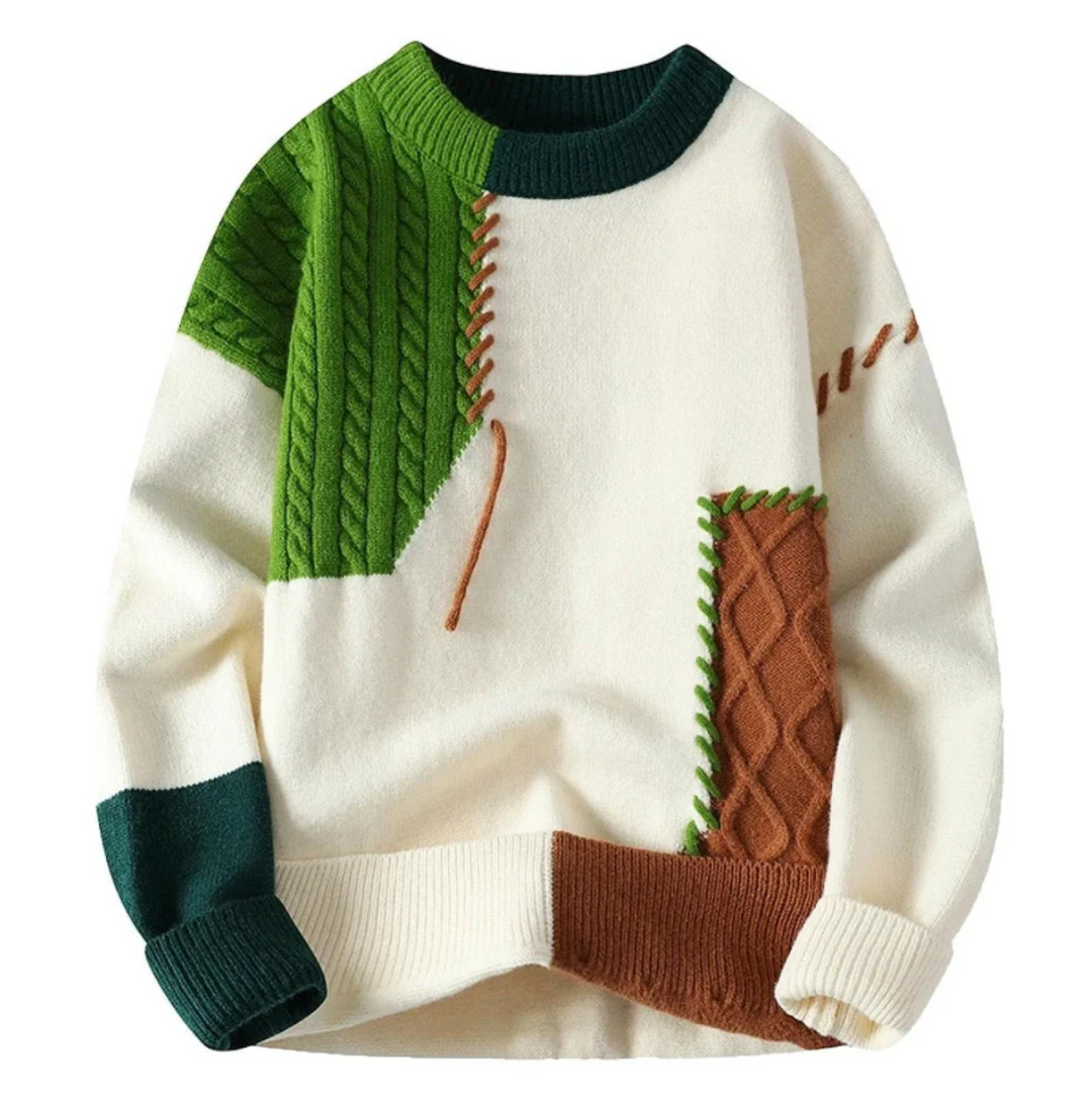 BRUNETTA™ | Colorful Patchwork Knit Sweater