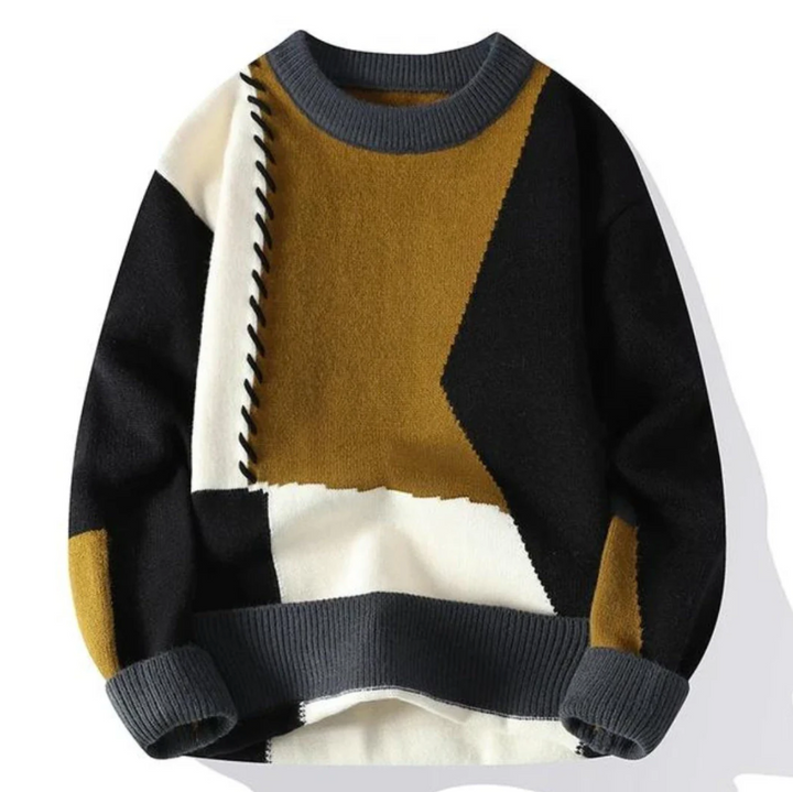 BRUNETTA™ | Colorful Patchwork Knit Sweater