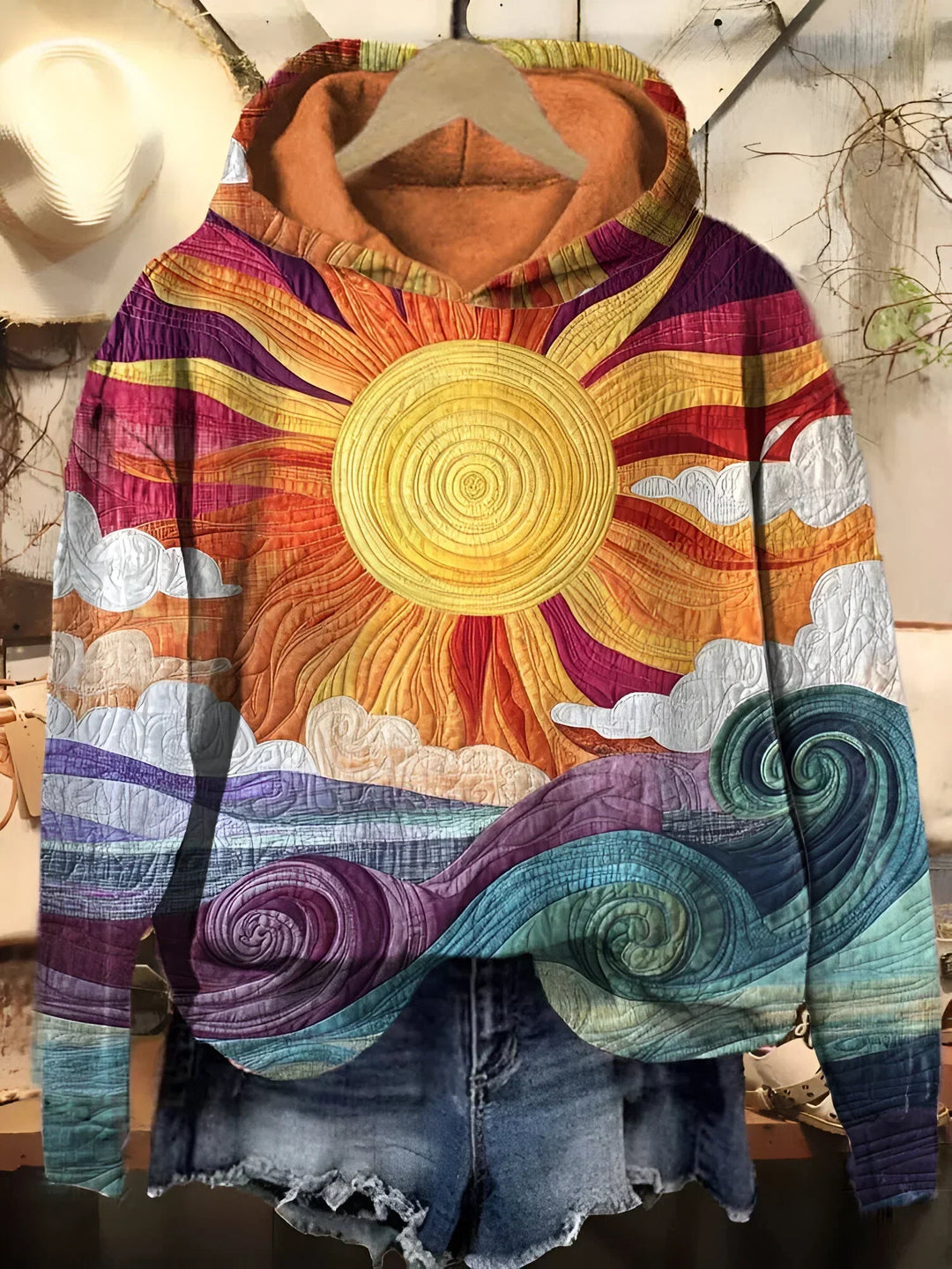 Sofie | Vintage Sunburst Hoodie