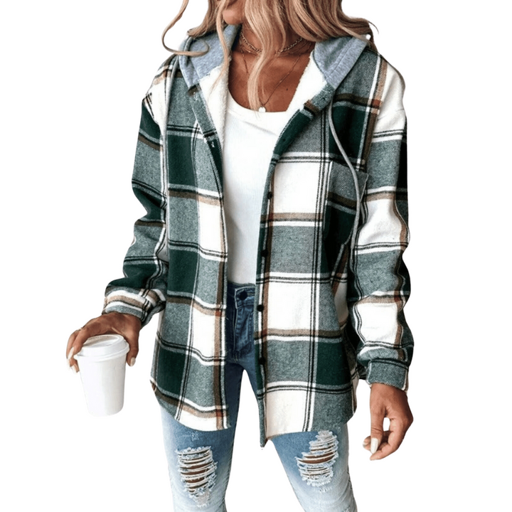 Jenalisa | Hooded Casual Flannel Shirt