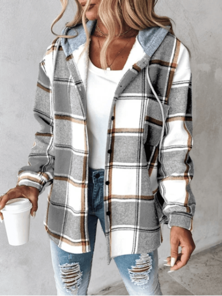 Jenalisa | Hooded Casual Flannel Shirt