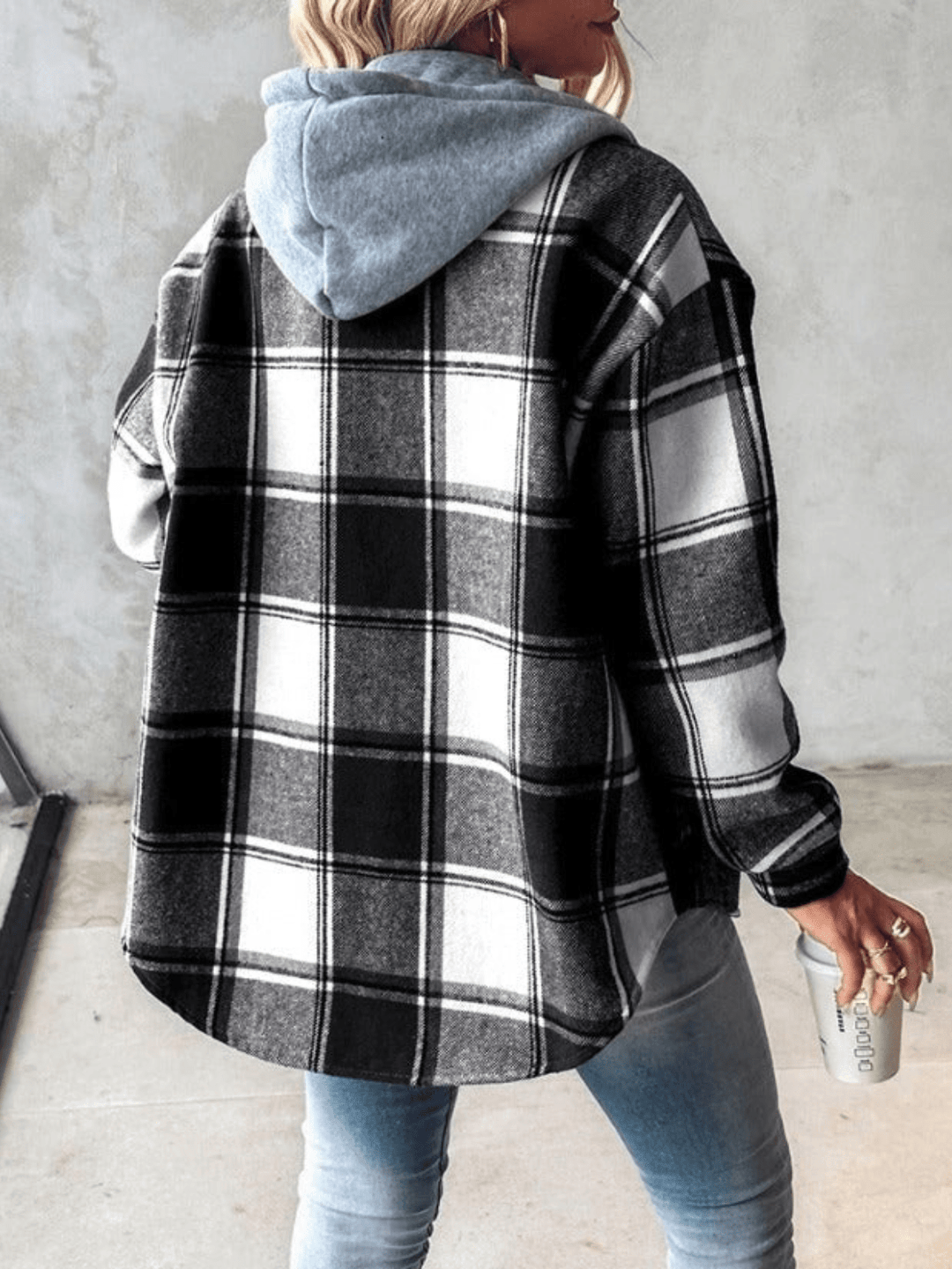 Jenalisa | Hooded Casual Flannel Shirt